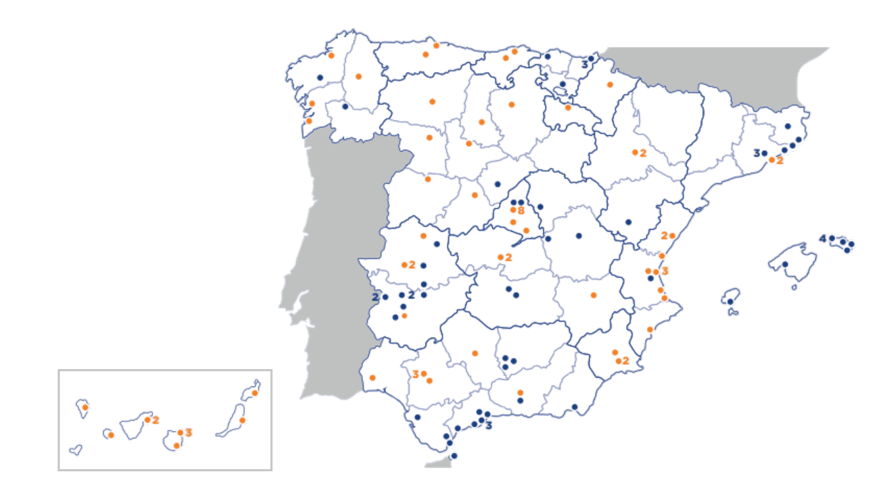 Mapa de laboratorios